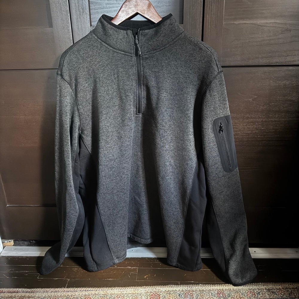 ZeroXposur Mens Slate Grey Quarter Zip Fleece Pullover Size XXL Good
